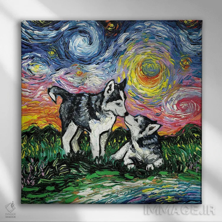 تابلو این عشق اثر آجا تریر - نمای روبهرو روی دیوار