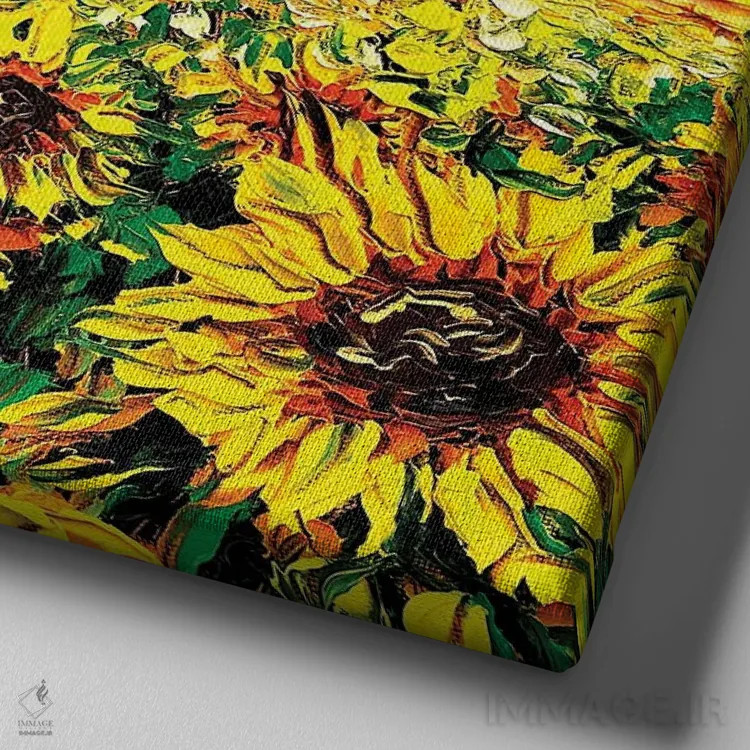 تابلو دشتهای تابستانی اثر آجا تریر - نمای نزدیک بافت بوم