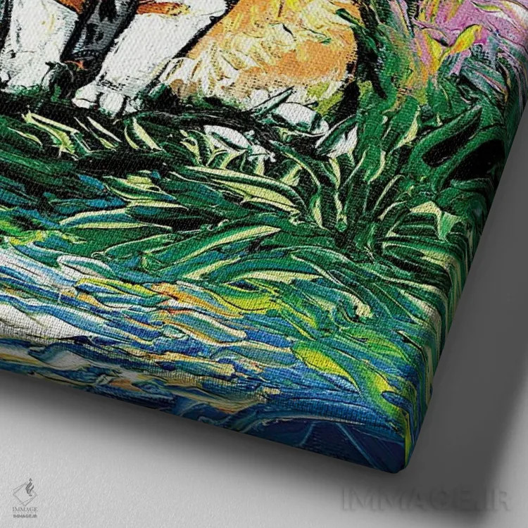 تابلو عزیز داشتهشده اثر آجا تریر - نمای نزدیک بافت بوم