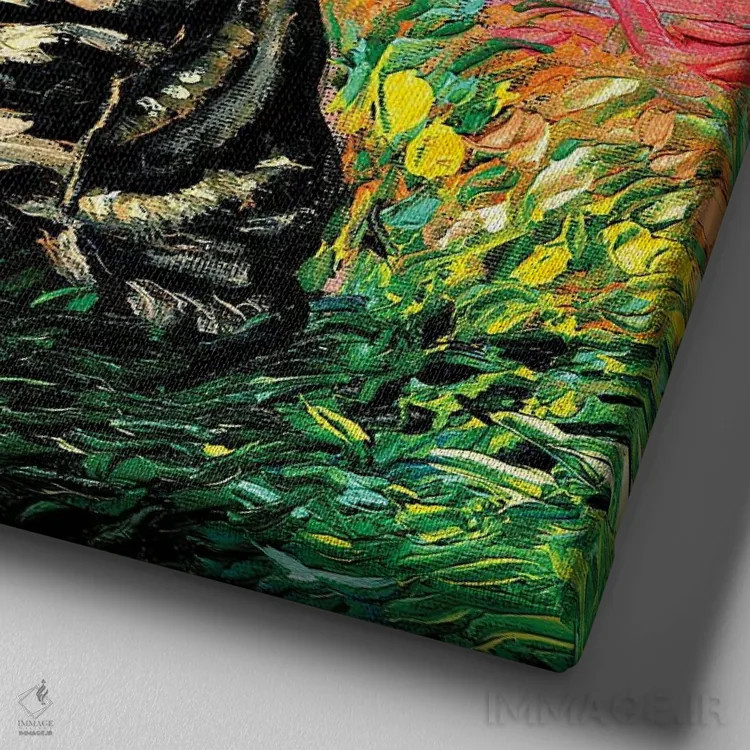 تابلو در کنارت اثر آجا تریر - نمای نزدیک بافت بوم