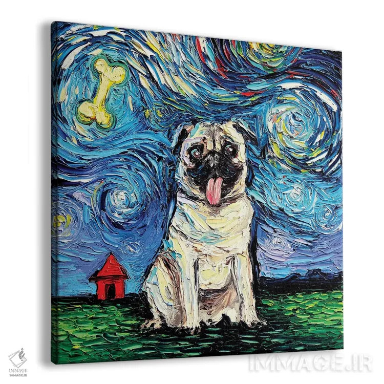 تابلو پاگ ستارهای اثر آجا تریر - نمای پرسپکتیو محصول