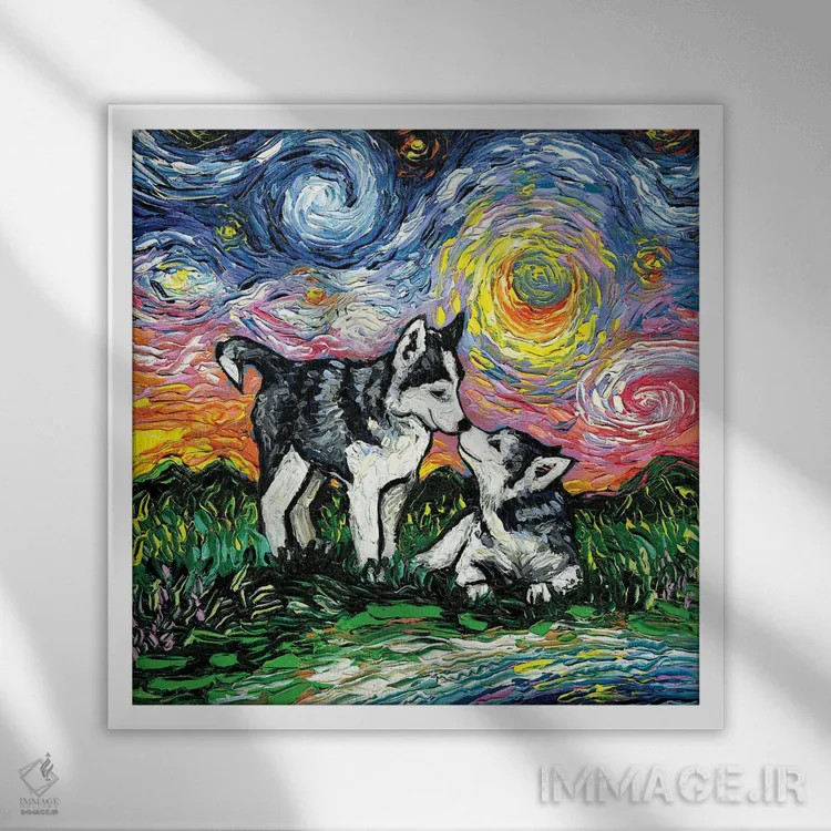 تابلو این عشق اثر آجا تریر - نمای قابدار سفید