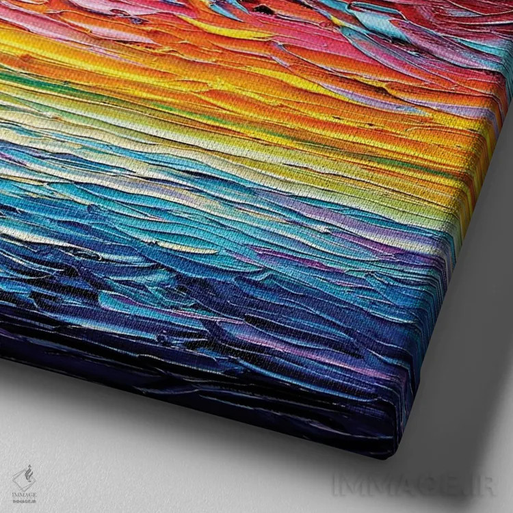 تابلو ونگوگ هرگز آلاسکا را ندید اثر آجا تریر - نمای نزدیک بافت بوم