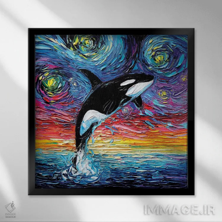 تابلو ونگوگ هرگز آلاسکا را ندید اثر آجا تریر - نمای قابدار مشکی