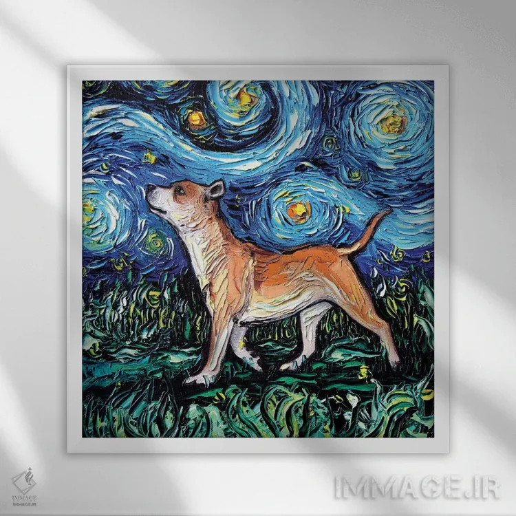 تابلو شب استافوردشر بول تریر اثر آجا تریر - نمای قابدار سفید