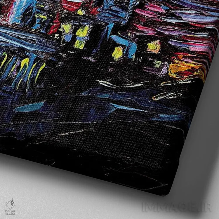 تابلو ونگوگ هرگز هاگوارتز را ندید اثر آجا تریر - نمای نزدیک بافت بوم