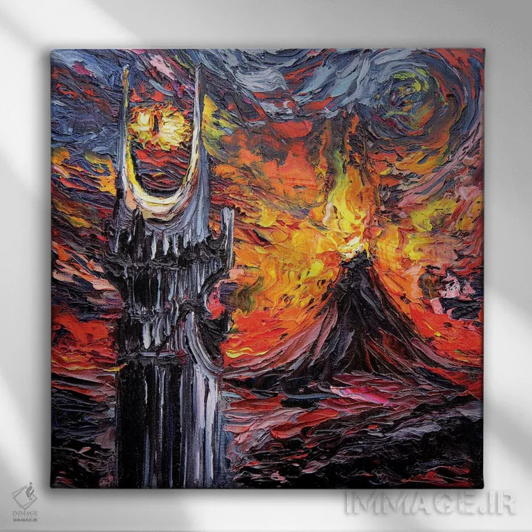 تابلو ونگوگ هرگز سرزمین سایه را ندید اثر آجا تریر - نمای روبهرو روی دیوار