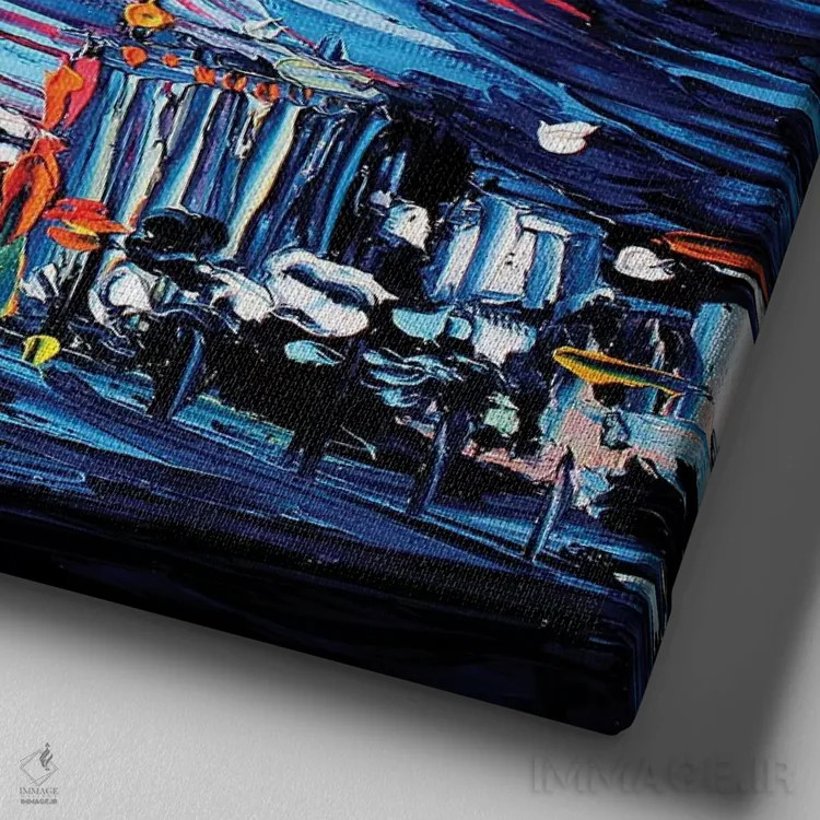 تابلو ونگوگ هرگز وگاس را ندید اثر آجا تریر - نمای نزدیک بافت بوم