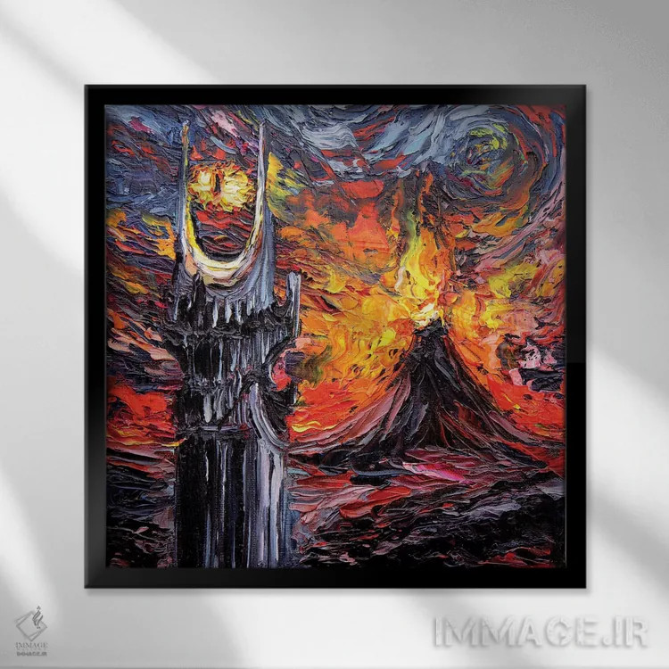 تابلو ونگوگ هرگز سرزمین سایه را ندید اثر آجا تریر - نمای قابدار مشکی