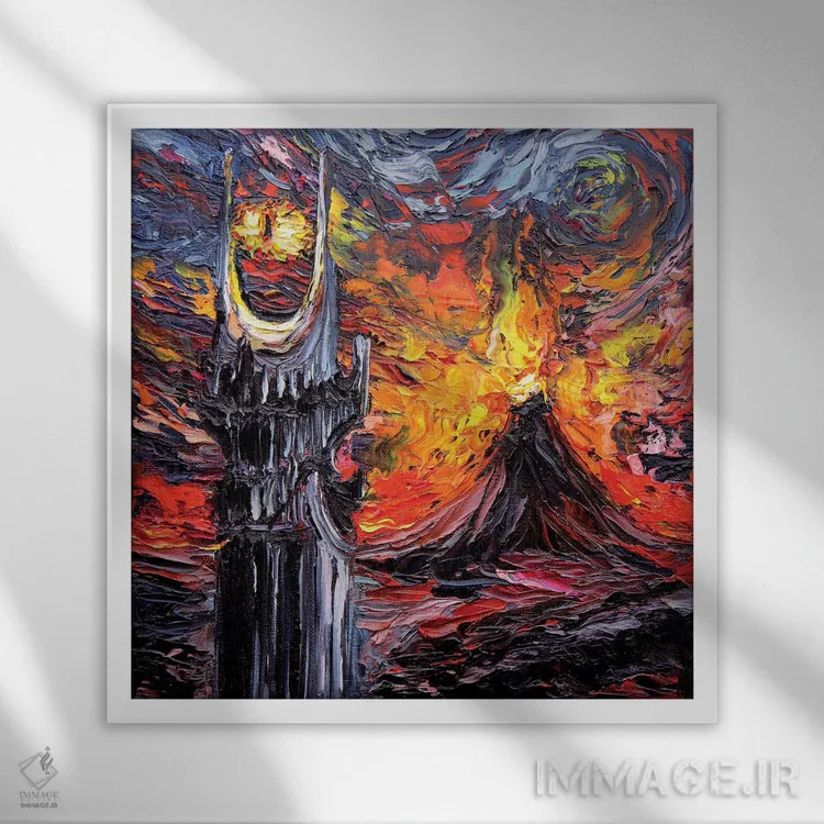 تابلو ونگوگ هرگز سرزمین سایه را ندید اثر آجا تریر - نمای قابدار سفید