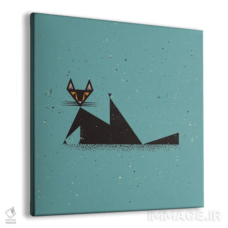 تابلو گربه سیاه اثر امر کاریچ - نمای پرسپکتیو محصول