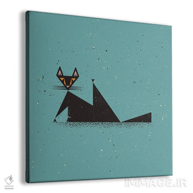 تابلو گربه سیاه اثر امر کاریچ - نمای پرسپکتیو محصول