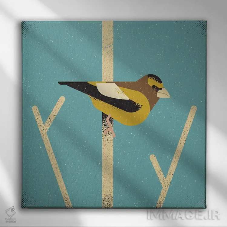 تابلو سهره شبانگاهی (پرنده) اثر امر کاریچ - نمای روبهرو روی دیوار