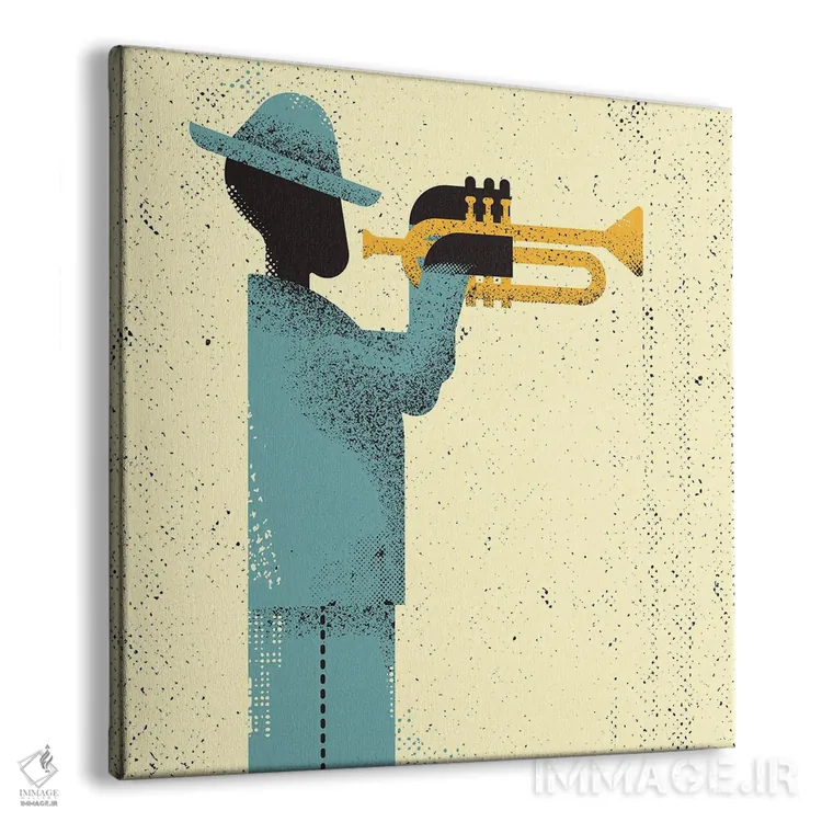 تابلو موسیقیدان جاز اثر امر کاریچ - نمای پرسپکتیو محصول