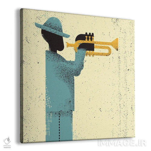 تابلو موسیقیدان جاز اثر امر کاریچ - نمای پرسپکتیو محصول