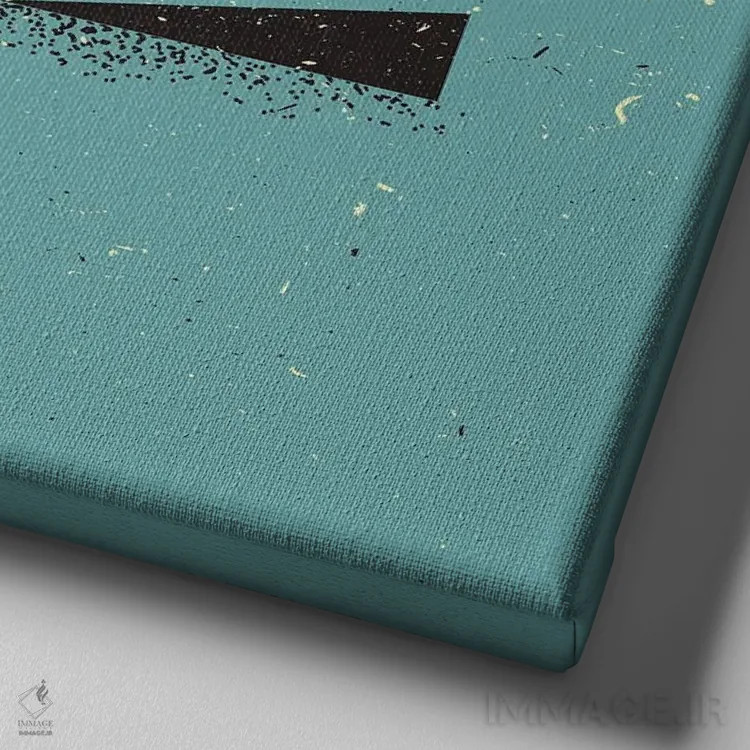 تابلو گربه سیاه اثر امر کاریچ - نمای نزدیک بافت بوم