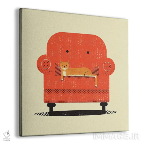 تابلو گربه تنبل اثر امر کاریچ - نمای پرسپکتیو محصول