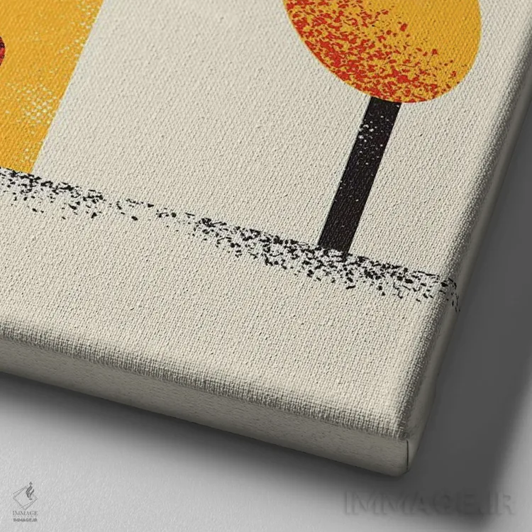 تابلو خانه اثر امر کاریچ - نمای نزدیک بافت بوم