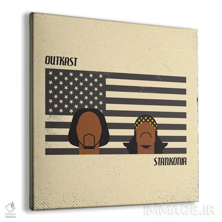تابلو آوتکست استانکونیا (آلبوم موسیقی هیپهاپ) اثر امر کاریچ - نمای پرسپکتیو محصول