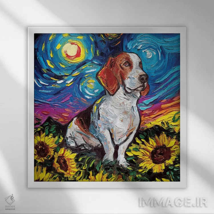 تابلو شب بست هاند ۲ اثر آجا تریر - نمای قابدار سفید