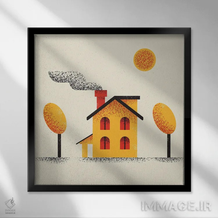 تابلو خانه اثر امر کاریچ - نمای قابدار مشکی