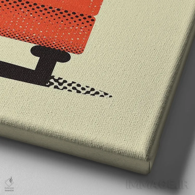 تابلو گربه تنبل اثر امر کاریچ - نمای نزدیک بافت بوم