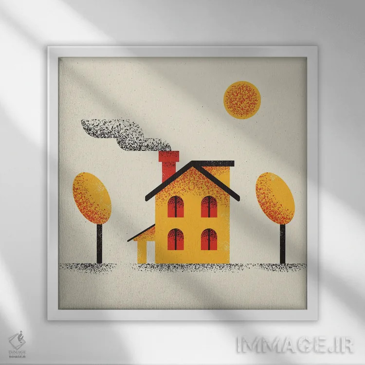 تابلو خانه اثر امر کاریچ - نمای قابدار سفید