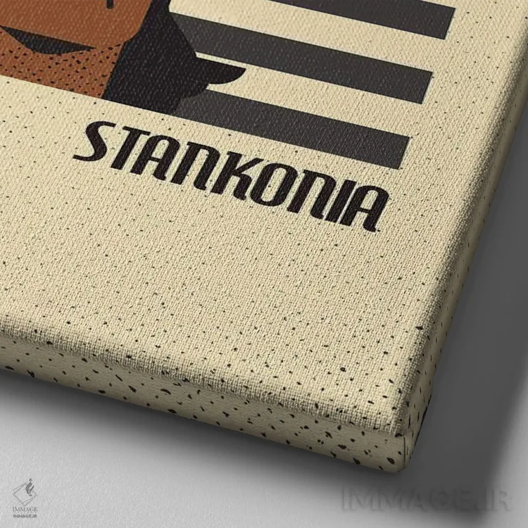 تابلو آوتکست استانکونیا (آلبوم موسیقی هیپهاپ) اثر امر کاریچ - نمای نزدیک بافت بوم