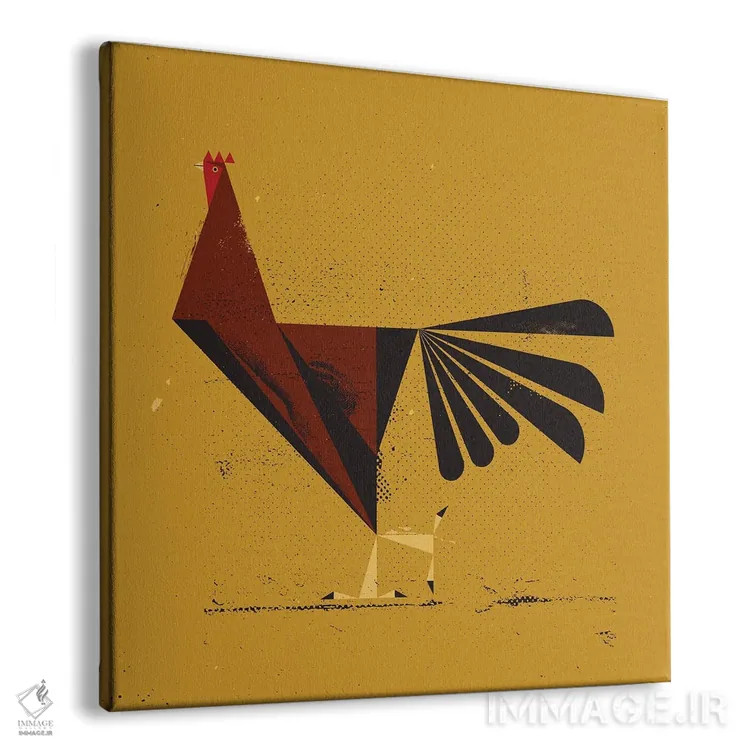 تابلو خروس اثر امر کاریچ - نمای پرسپکتیو محصول