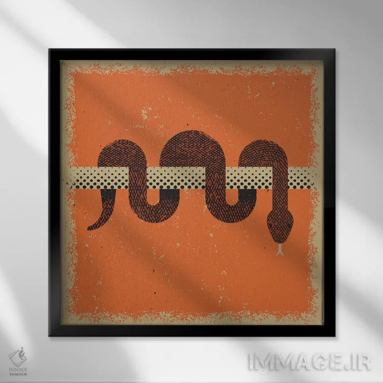 تابلو مار اثر امر کاریچ - نمای قابدار مشکی