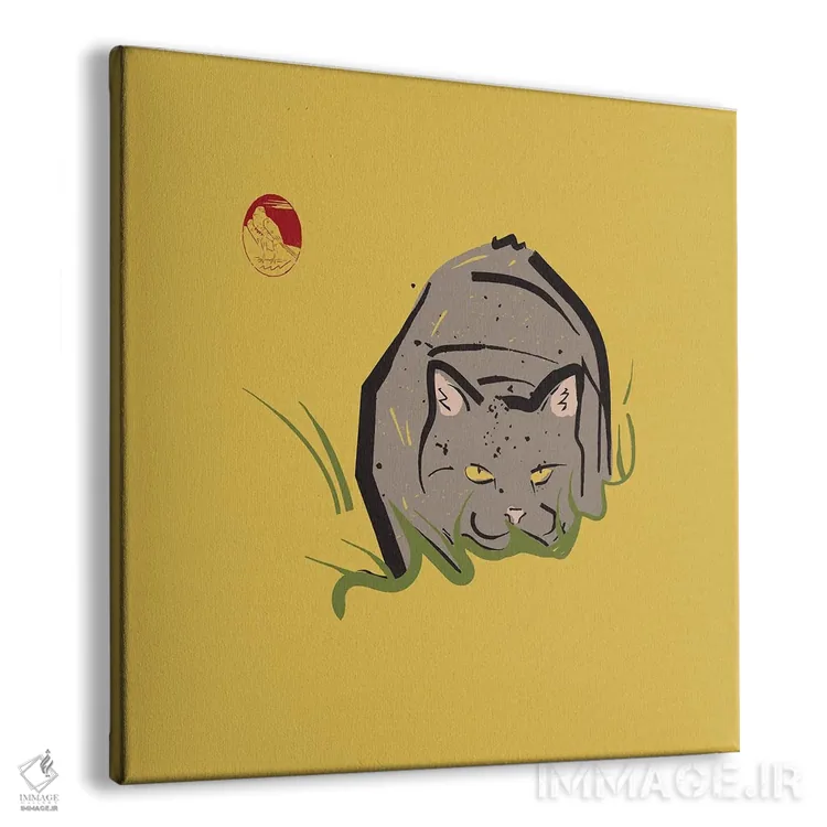 تابلو گربه پنهانشده اثر امر کاریچ - نمای پرسپکتیو محصول