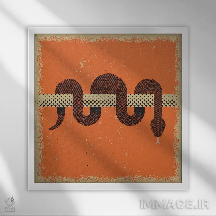 تابلو مار اثر امر کاریچ - نمای قابدار سفید