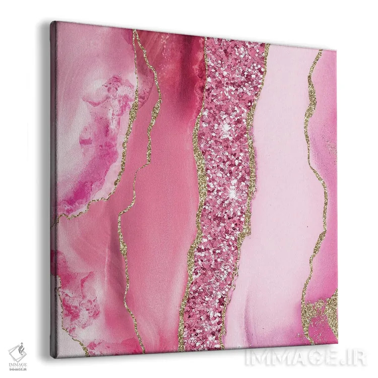 تابلو بافت درخشان و تلالؤ عقیق شماره ۵ اثر آلوک دیزاین - نمای پرسپکتیو محصول