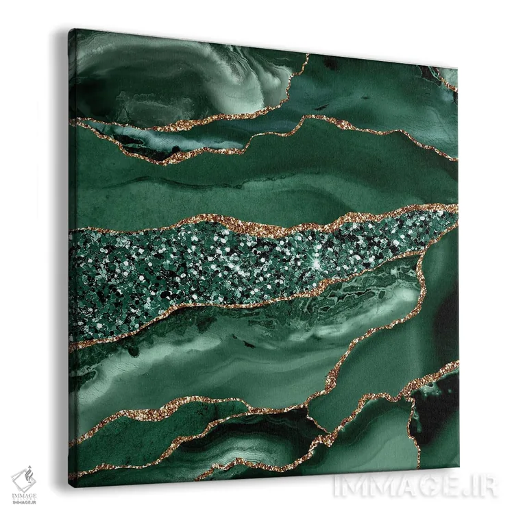 تابلو بافت عقیق درخشان اقیانوس شماره ۱۶ اثر آلوک دیزاین - نمای پرسپکتیو محصول