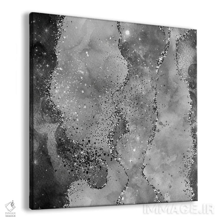 تابلو بافت عقیق مشکی براق شماره ۲ اثر آلوک دیزاین - نمای پرسپکتیو محصول
