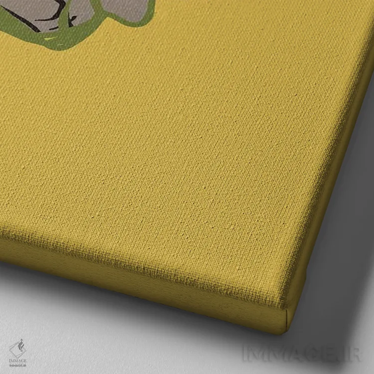 تابلو گربه پنهانشده اثر امر کاریچ - نمای نزدیک بافت بوم