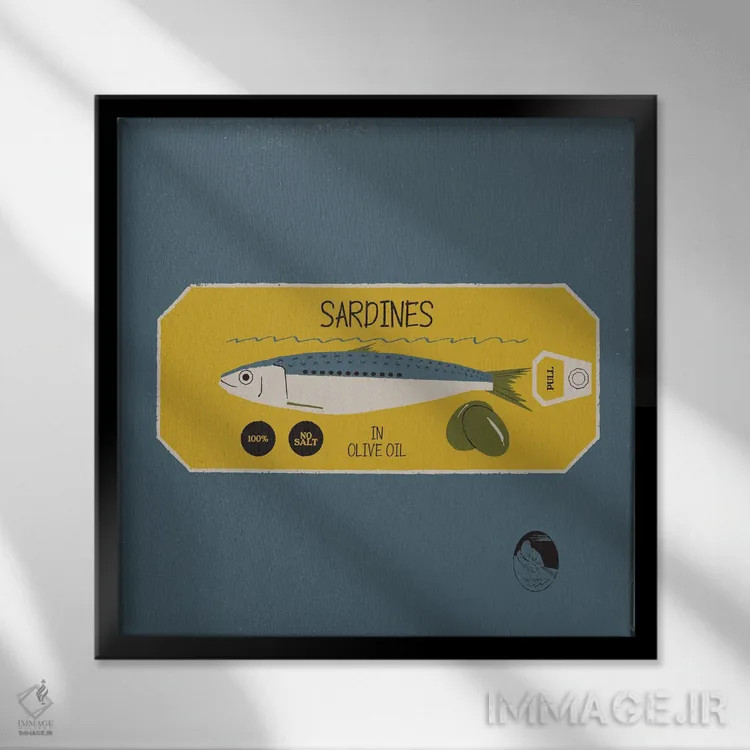 تابلو سارباورها (ماهی) اثر امر کاریچ - نمای قابدار مشکی