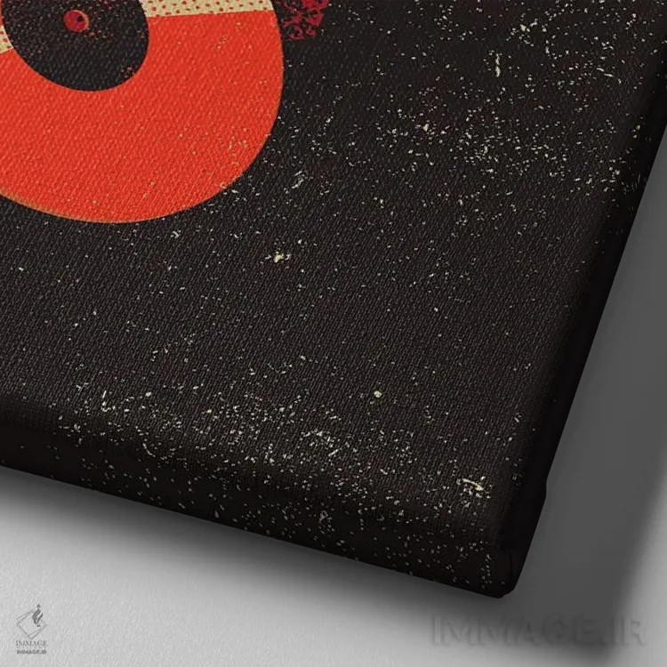 تابلو ترانههای کلاسیک (موسیقی) اثر امر کاریچ - نمای نزدیک بافت بوم