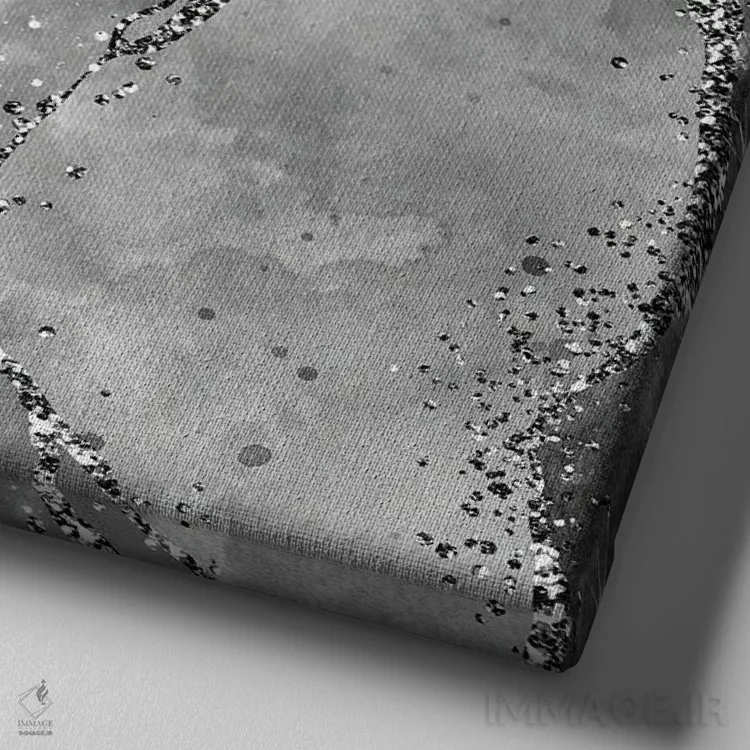 تابلو بافت عقیق مشکی براق شماره ۲ اثر آلوک دیزاین - نمای نزدیک بافت بوم