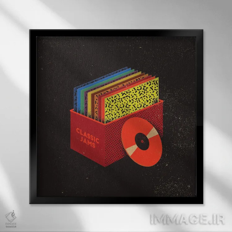 تابلو ترانههای کلاسیک (موسیقی) اثر امر کاریچ - نمای قابدار مشکی