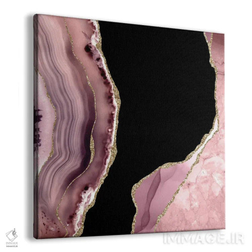 تابلو بافت عقیق طلایی با تهرنگ ارغوانی شماره ۱ اثر آلوک دیزاین - نمای پرسپکتیو محصول