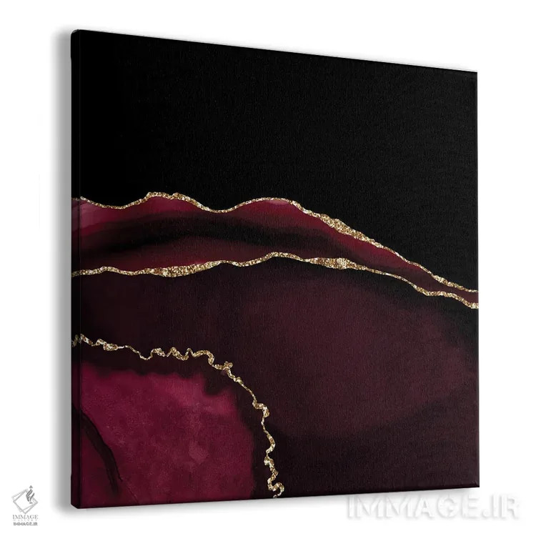 تابلو بافت عقیق زرگنده شرابی شماره ۵ اثر آلوک دیزاین - نمای پرسپکتیو محصول