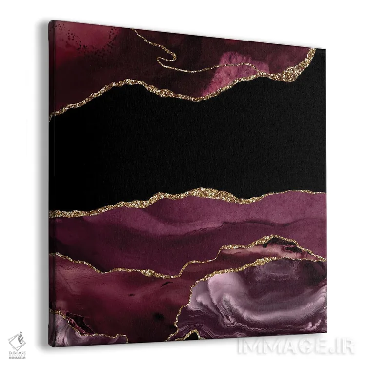 تابلو بافت عقیق زرگنده شرابی شماره ۱۶ اثر آلوک دیزاین - نمای پرسپکتیو محصول