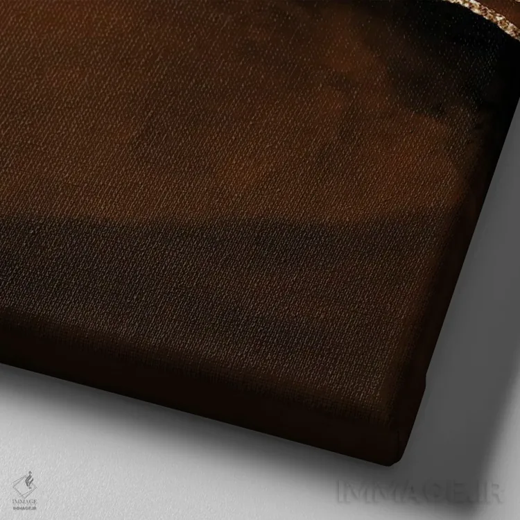 تابلو بافت عقیق طلایی قهوهای شماره ۵ اثر آلوک دیزاین - نمای نزدیک بافت بوم