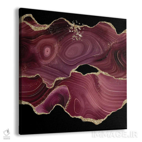 تابلو بافت عقیق زرگنده شرابی براق شماره ۳ اثر آلوک دیزاین - نمای پرسپکتیو محصول