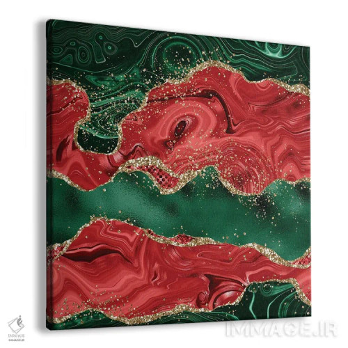 تابلو بافت عقیق براق کریسمسی شماره ۱ اثر آلوک دیزاین - نمای پرسپکتیو محصول