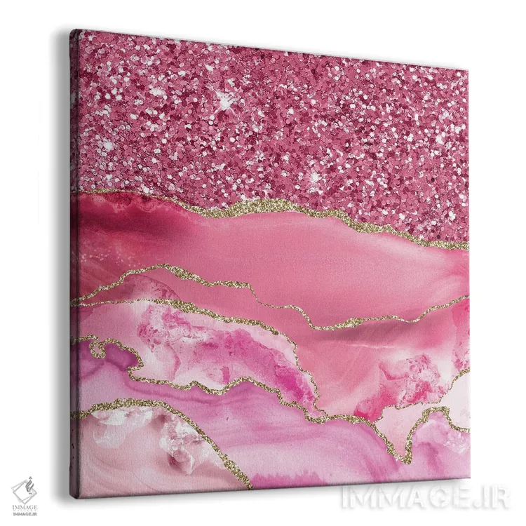 تابلو بافت درخشان و تلالؤ عقیق شماره ۶ اثر آلوک دیزاین - نمای پرسپکتیو محصول