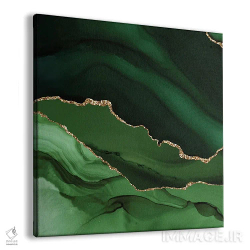 تابلو بافت عقیق طلایی سبز شماره ۱۲ اثر آلوک دیزاین - نمای پرسپکتیو محصول