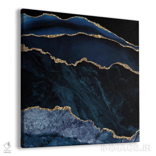 تابلو بافت عقیق طلایی سرمهای شماره ۲ اثر آلوک دیزاین - نمای پرسپکتیو محصول