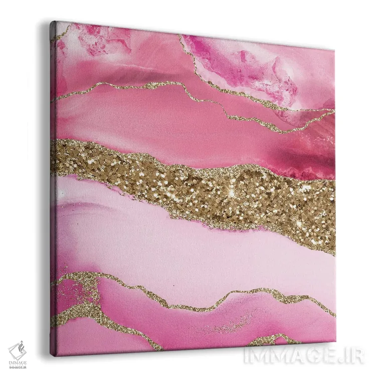 تابلو بافت درخشان و تلالؤ عقیق شماره ۱۴ اثر آلوک دیزاین - نمای پرسپکتیو محصول